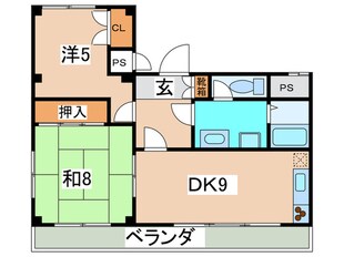 エフィ－ネ西田辺の物件間取画像